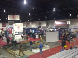 Panoramic view of part of ROOFTech 2013, the premier Canadian roofing expo and conference.